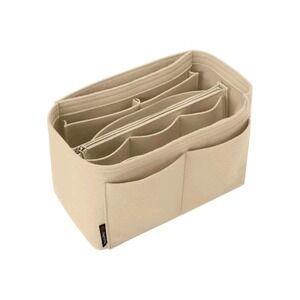Purse Organizer Insert, Felt Tote Bag Organizer Insert (medium size), Beige